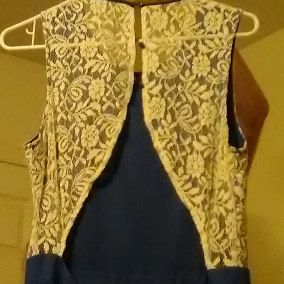 Lace open back, Royal Blue Gown - Picture 2 of 2